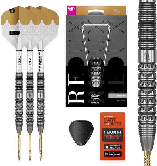 Target Darts Redux 90% Tungsten Swiss Point Steel Tip Dart Set - 22G Barrel 01 met Pro Grip TAG Shafts en Pro Ultra Flights - Professionele Dartpijlen met Verwisselbare Punten van Merkloos