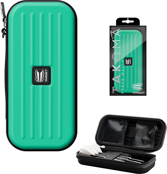 Target Darts Takoma Regular Dartportefeuille Aqua - Duurzaam EVA Etui voor 3 Volledig Gemonteerde Darts - Beschermende Opbergtas met Ritsvakjes voor Flights en Shafts van Target Darts