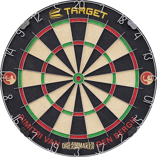 Target Dimitri van den Bergh Dartbord Set - Inclusief Dartbord, Dartpijlen en Accessoires van Target