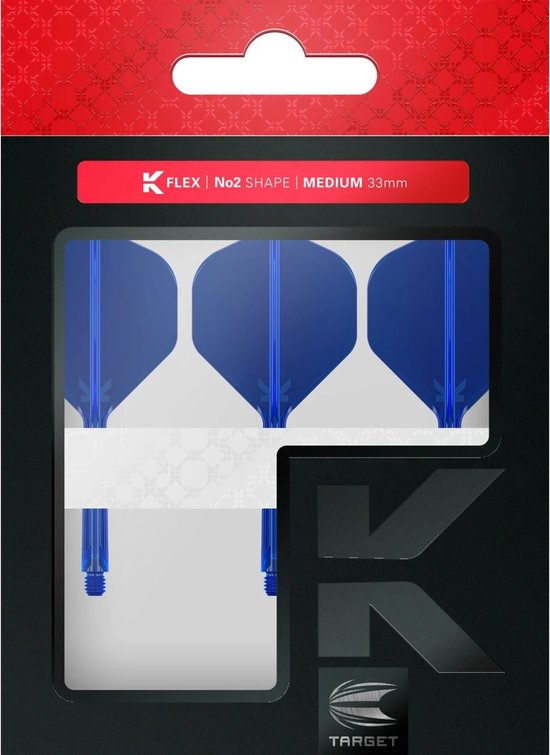 Target K-Flex Blue NO2 - Dart Flights - Medium van Target