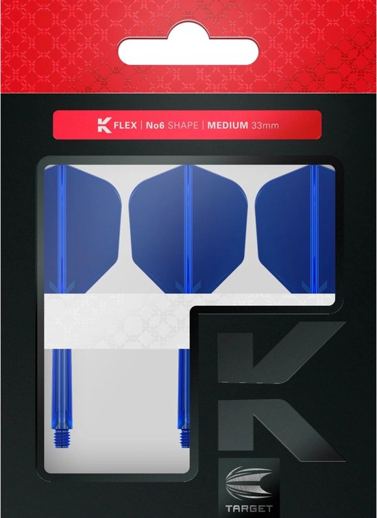 Target K-Flex Blue NO6 - Dart Flights - Medium van Target