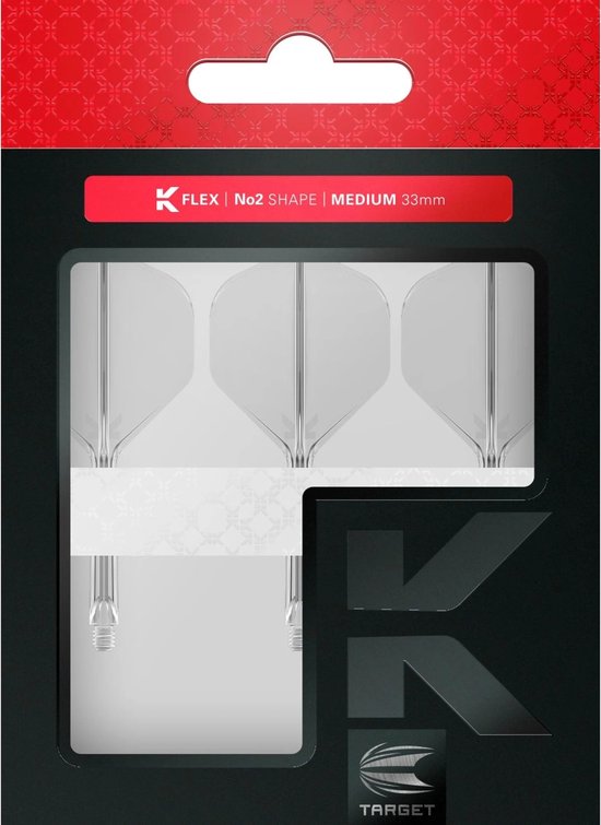 Target K-Flex Clear NO2 - Dart Flights - Medium van Target