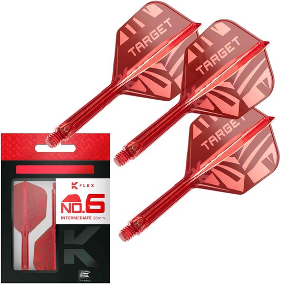 Target K-Flex Patterned Red NO6 - Dart Flights