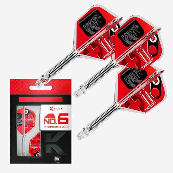 Target K-Flex Press Start NO6 - Dart Flights van Merkloos