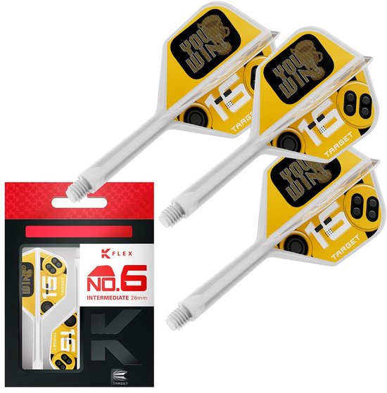 Target K-Flex You Win NO6 - Dart Flights van Merkloos