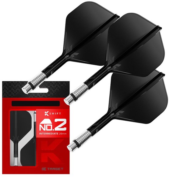 Target K-Shift Black NO2 - Dart Flights van Merkloos