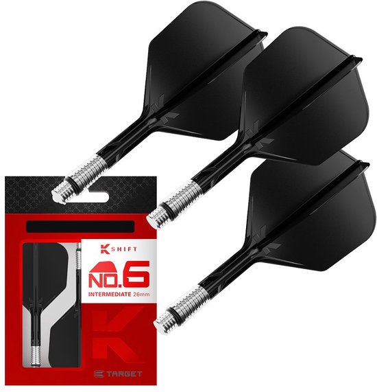 Target K-Shift Black NO6 - Dart Flights van Merkloos