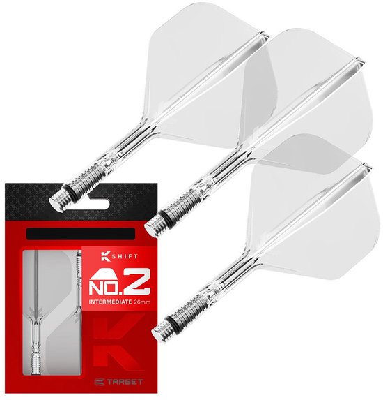 Target K-Shift Clear NO2 - Dart Flights van Merkloos