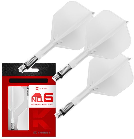 Target K-Shift White NO2 - Dart Flights van Merkloos