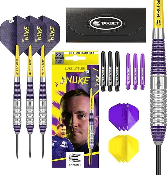 Target Luke Littler Brass Set 22 Pieces - Dartpijlen - Darts van Target