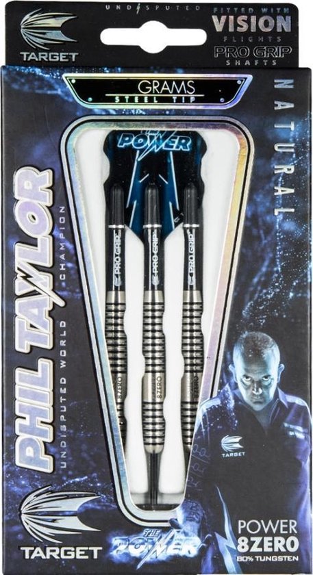 Target Phil Taylor Power 8ZERO 80% - Dartpijlen - 21 Gram van Merkloos