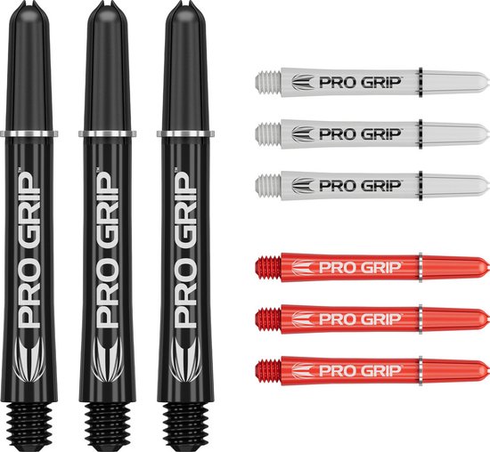 Target Pro Grip 3 Set Black White Red - Dart Shafts van Merkloos