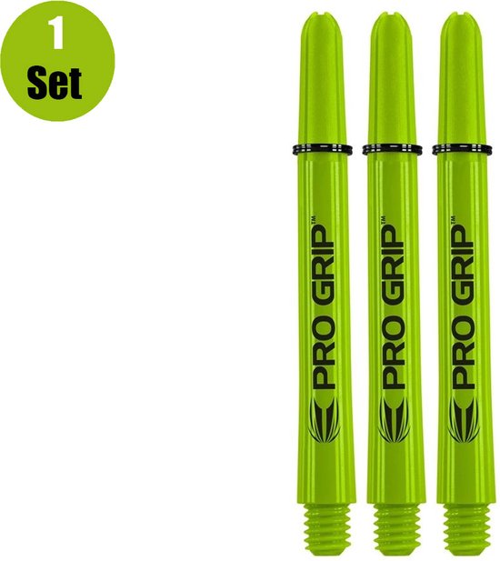 Target Pro Grip Dartshafts - Groen - Medium - (1 Set) van Target