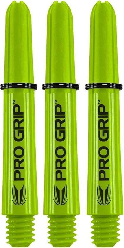 Target Pro Grip Dartshafts - Groen - Short - (1 Set) van Target