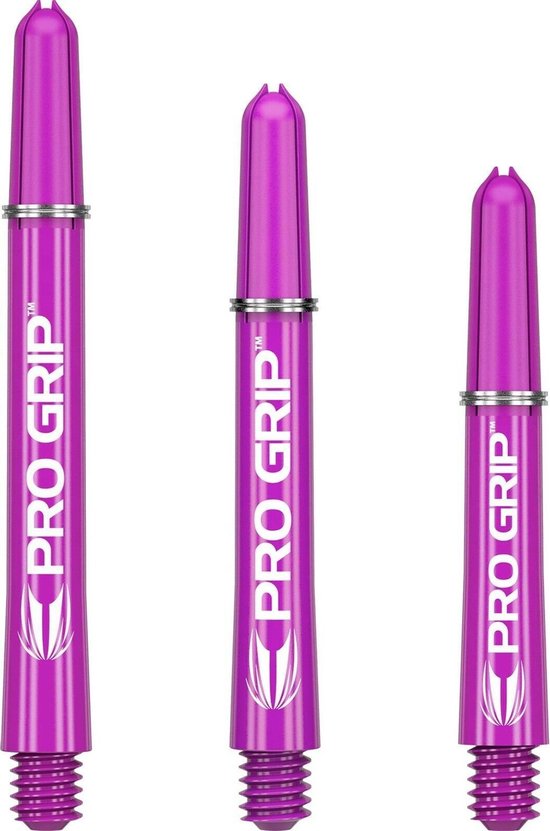 Target Pro Grip Dartshafts - Paars - Short - (1 Set) van Target
