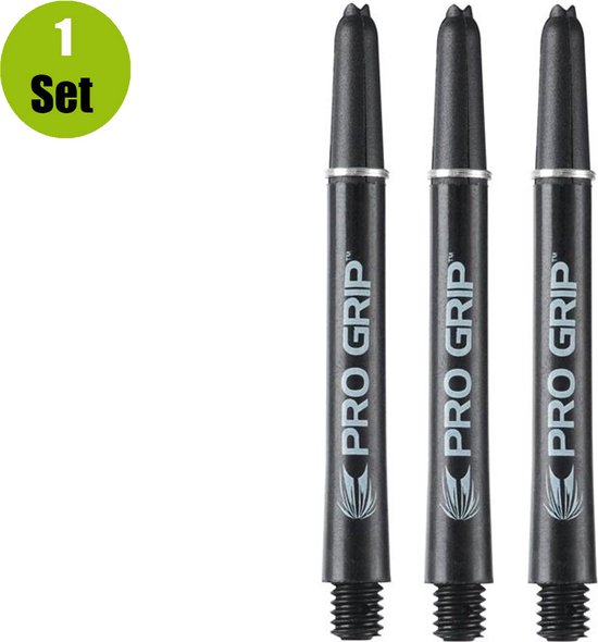 Target Pro Grip Dartshafts - Zwart - Medium - (1 Set) van Target