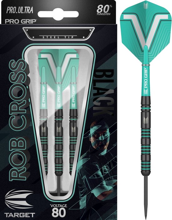 Target Rob Cross 80% Black - Dartpijlen - 24 Gram van Merkloos