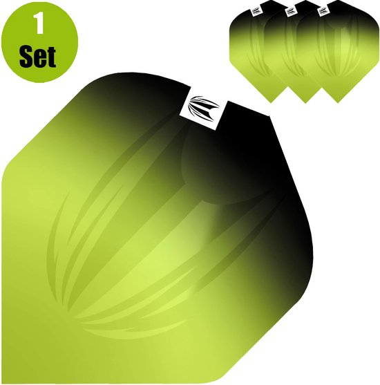Target Sera Dartflights – Zwart-Lime van Target