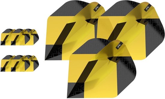 Target Tag 3 Set Black Yellow NO2 - Dart Flights van Target