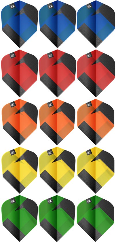 Target Tag 3 Set Black Yellow NO6 - Dart Flights