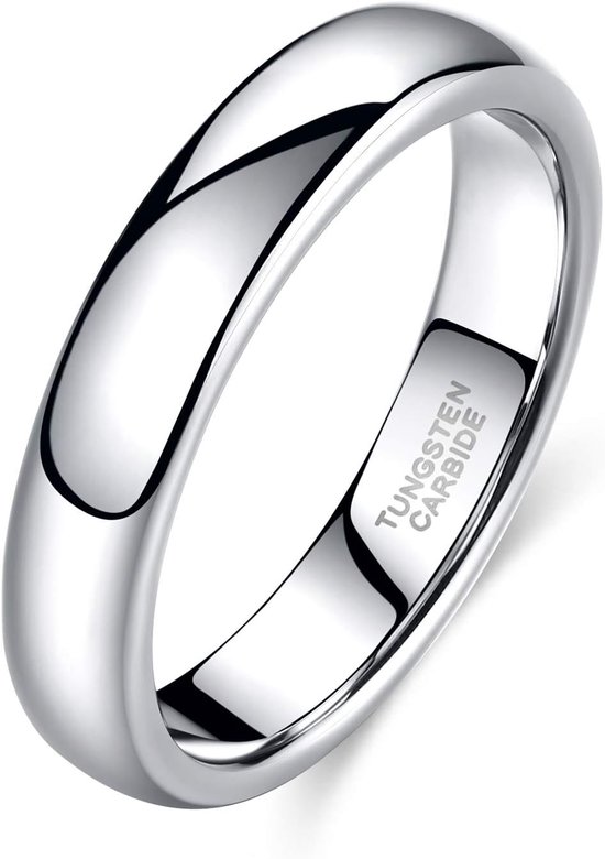 Thijox - Zakk Ringen voor Dames en Heren, Wolfraam Zilver, Eenvoudige Stapelring, Gepolijst, Verlovingsringen en Trouwringen, Smal 2mm, 4mm, 6mm, 8mm,
