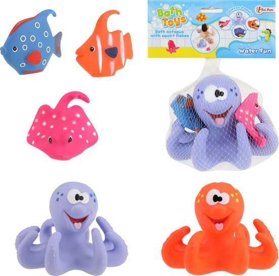 Toi Toys Bad Octopus met zeevissen (1 stuk) assorti van Toi-Toys