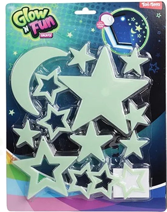 Toi-toys Glow In The Dark Sterren Glow N Fun Wit 15 Stuks van Toi-Toys