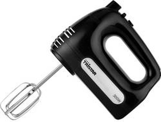 Tristar Handmixer MX-4201 - Mixer - 6 snelheden - Turbofunctie - Deeghaken, Gardes - 300 Watt - Zwart van Tristar