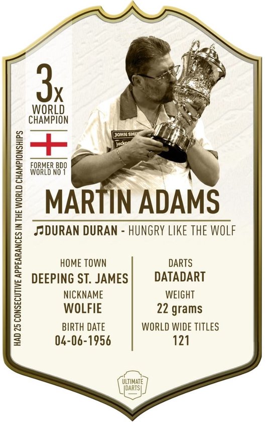 Ultimate Card Immortals Martin Adams van Merkloos