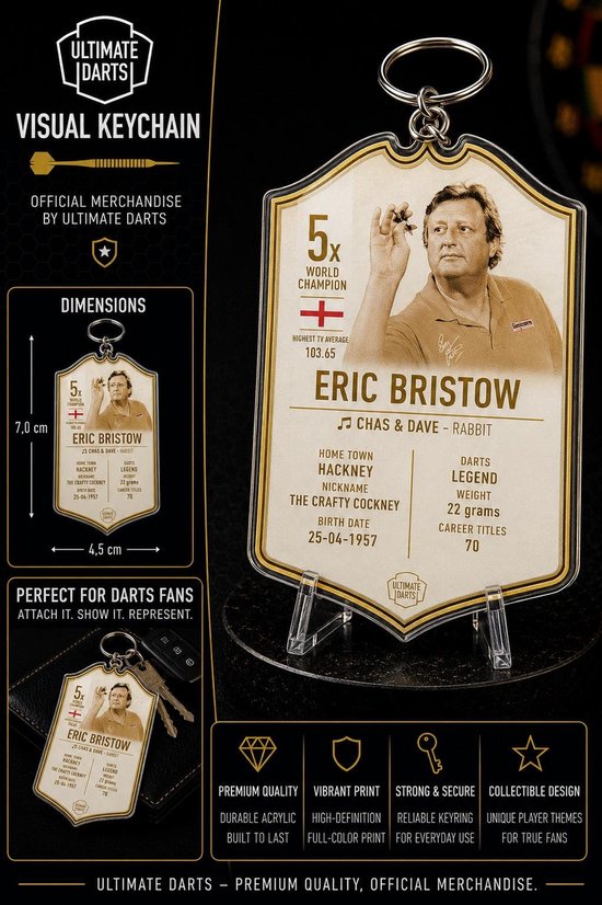 Ultimate Card Key Chain Immortals Eric Bristow