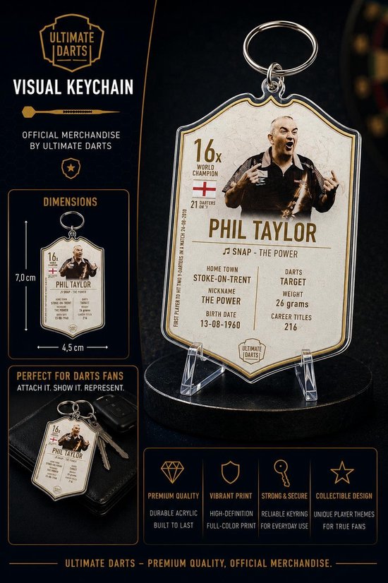 Ultimate Card Key Chain Immortals Phil Taylor