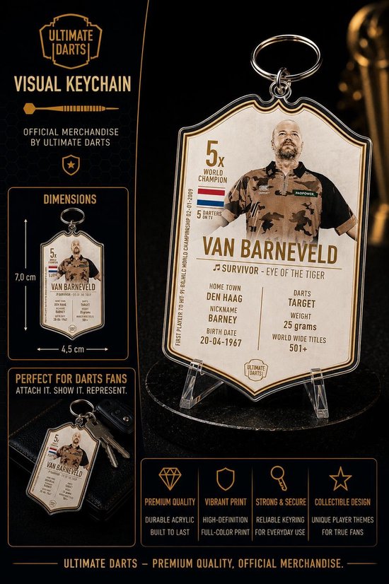 Ultimate Card Key Chain Immortals Raymond van Barneveld