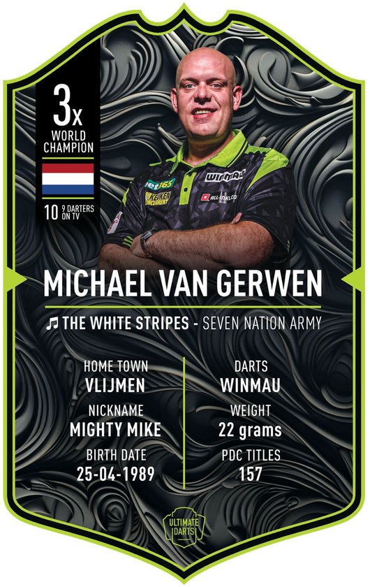 Ultimate Card - Michael van Gerwen - 2025 - 37x25 cm van Merkloos