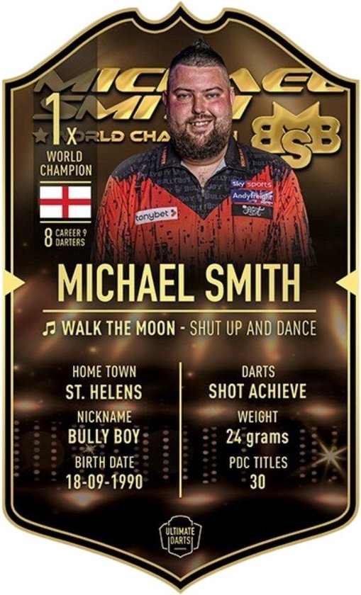 Ultimate Darts Card Michael Smith World Champion - Darts van Ultimate
