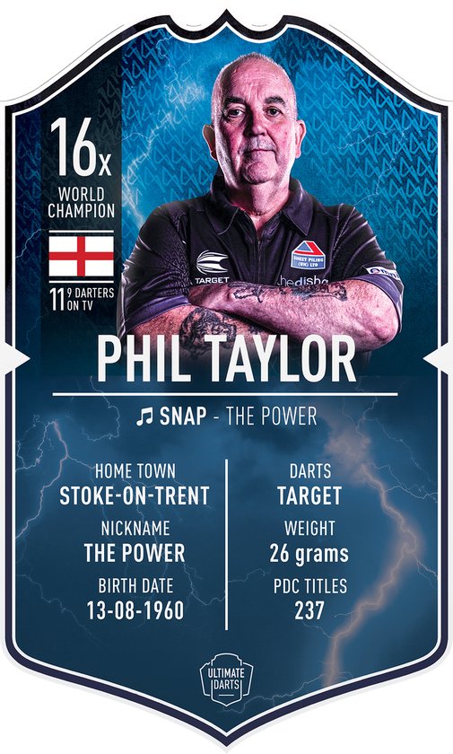 Ultimate Darts Card Phil Taylor van Ultimate