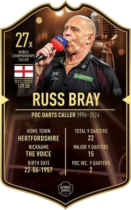 Ultimate Darts Card Russ Bray - Darts van Ultimate