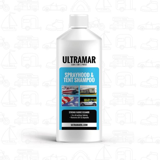 Ultramar - Sprayhood & Tent Shampoo 1L - Reiniger voor Bootkap, Tent, Cabriodak, Zonnescherm - Bootonderhoud - Schoonmaakmiddel - Wax van Ultramar