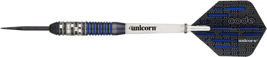 Unicorn Code 80% Black Blue - Dartpijlen 23 Gram van Merkloos