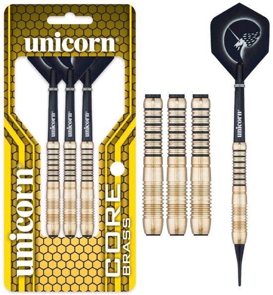 Unicorn Core Shape 2 Brass Gold - Soft Tip Darts