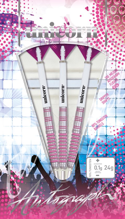 Unicorn Dartpijlen Autograph Steeltip 80% Gewicht 26 Gram van Merkloos
