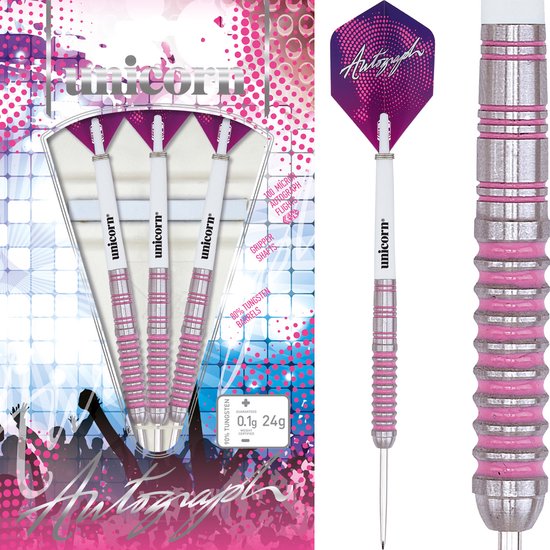 Unicorn Dartpijlen Autograph Steeltip 80% Gewicht 28 Gram