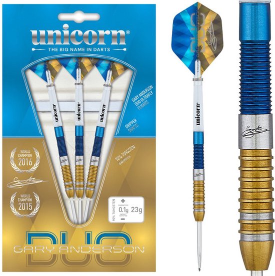 Unicorn Gary Anderson Duo 90% - Dartpijlen - 23 Gram van Unicorn