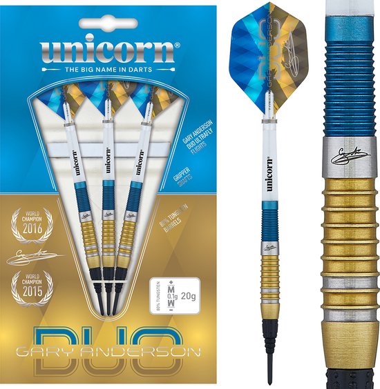 Unicorn Gary Anderson Duo 90% - Soft Tip Darts