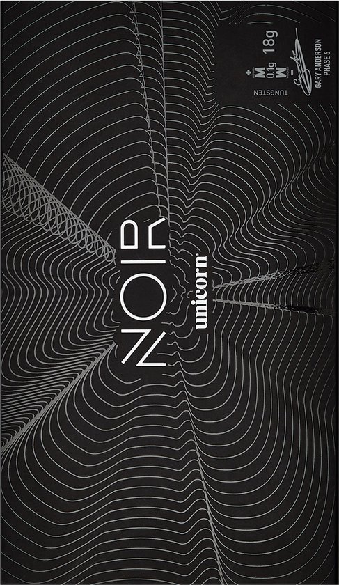 Unicorn Gary Anderson Noir Phase 6 90% Soft Tip - Dartpijlen van Unicorn