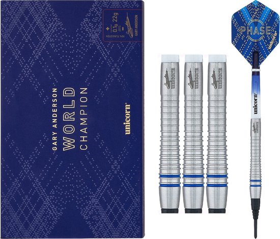 Unicorn Gary Anderson Phase 6 70% Soft Tip - Dartpijlen - 18 Gram van Unicorn