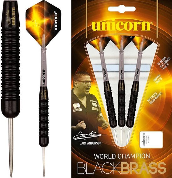 Unicorn Gary Anderson World Champion Black Brass P1 - Dartpijlen