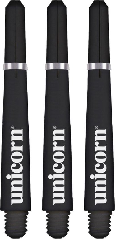 Unicorn - Gripper 4 DartShafts - Zwart - Short - (1 Set) van Unicorn