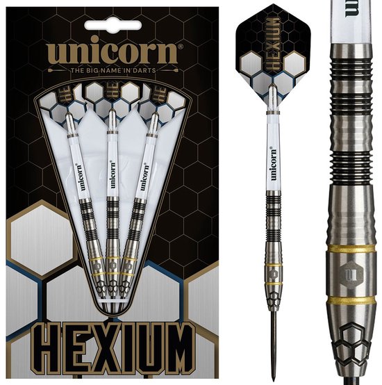 Unicorn Hexium 1 Black Gold 90% - Dartpijlen van Merkloos
