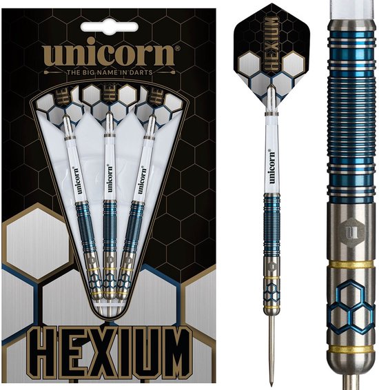 Unicorn Hexium 2 Blue Gold 90% - Dartpijlen