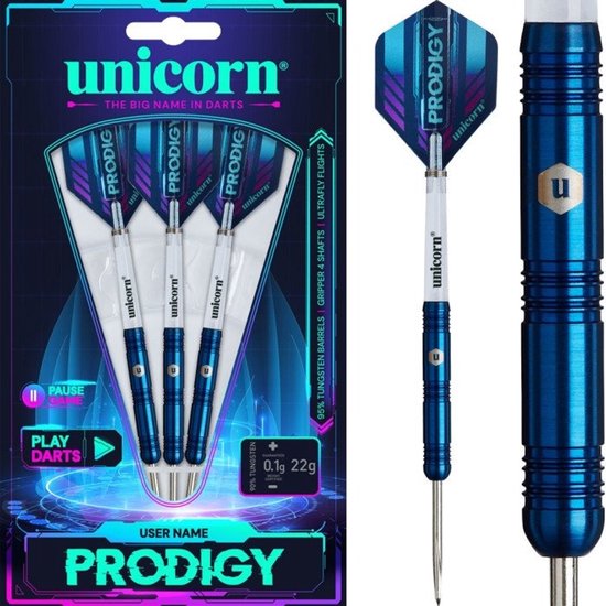 Unicorn Prodigy S1 95% - Dartpijlen 26 Gram van Merkloos